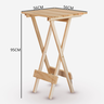 Conjunto de Mesa e 2 Cadeiras Davos Bistrô Dobrável Eucalipto sem Pintura Marcenaria Real - 4