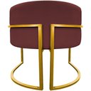 Ver imagem 2 de Kit 2 Poltronas Cadeira para Sala de Luna Suede Cores Base Dourada - Bordô, Suede