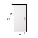 Ver imagem 3 de Porta Correr Lisa Prime Trilho Embutido Concha 62x210cm Direito Branco Rodam
