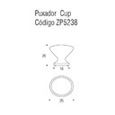 Ver imagem 3 de Puxador Ponto Cup Preto Zen Design Zp5238.24