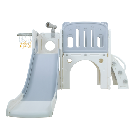 Playground Infantil Mini Mundo 7 em 1 Cinza e Branco Freso