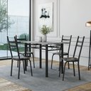 Ver imagem 2 de Conjunto de Mesa Sala de Jantar com 4 Cadeiras Leia Tubular Granito 1,20m Artefamol