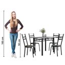 Ver imagem 6 de Conjunto de Mesa Sala de Jantar com 4 Cadeiras Leia Tubular Granito 1,20m Artefamol