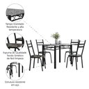 Ver imagem 5 de Conjunto de Mesa Sala de Jantar com 4 Cadeiras Leia Tubular Granito 1,20m Artefamol