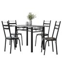 Ver imagem 1 de Conjunto de Mesa Sala de Jantar com 4 Cadeiras Leia Tubular Granito 1,20m Artefamol