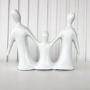 Ver imagem 4 de Enfeite Escultura Família de Cerâmica Decor na Cor Branca
