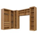 Ver imagem 3 de Guarda Roupa Modulado Dallas 5 Módulos 9 Portas de Bater 3 Gavetas