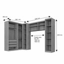 Ver imagem 2 de Guarda Roupa Modulado Dallas 5 Módulos 9 Portas de Bater 3 Gavetas