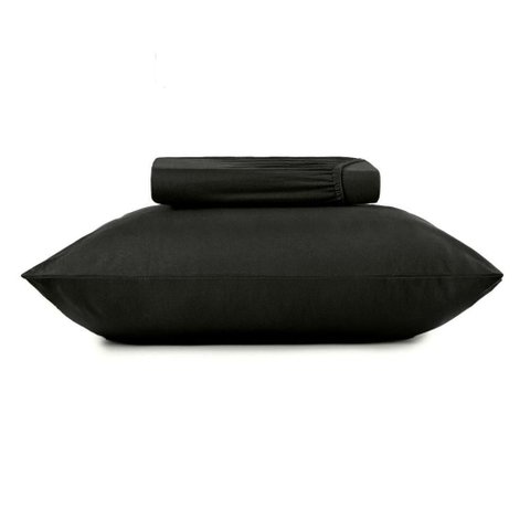 Jogo de Cama Solteiro King 2 Peças Altenburg Malha Fio Penteado Preto Primitivo