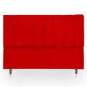 Ver imagem 1 de Cabeceira Estofada Moderna e Elegante para Cama de Casal 140 Eros Suede