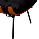 Ver imagem 7 de Poltrona Decorativa com Puff Laura Couro Preto - Sallar Home