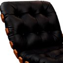 Ver imagem 4 de Poltrona Decorativa com Puff Laura Couro Preto - Sallar Home
