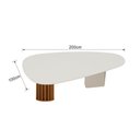 Ver imagem 4 de Conjunto Sala de Jantar Mesa Orgânica 200cm 6 Cadeiras Belle com Tampo Vidro Cinamomo/Off White/Sint
