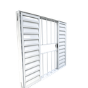 Ver imagem 7 de Veneziana 6 Folhas Aluminio Branco com Grade 1,20x2,00 Linha 18 Modular