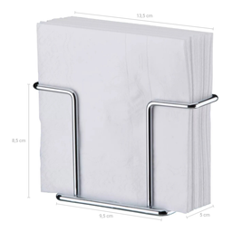 Kit Cozinha Suporte Rolo Papel Toalha C/ Porta Guardanapos de Bancada Cromado Future - 4