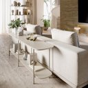 Ver imagem 1 de Aparador Mesa Lateral para Sofá Sala 180cm 100% MDF Estrutura Aço Carbono Off White Fosco