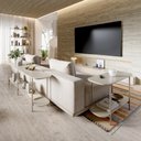 Ver imagem 5 de Aparador Mesa Lateral para Sofá Sala 180cm 100% MDF Estrutura Aço Carbono Off White Fosco
