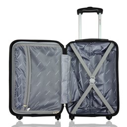 Mala de Bordo 10kg Viagem Rodas 360 Rígida Abs Cadeado Segredo Gladiador A1mb:preto - 3