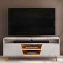 Ver imagem 1 de Rack para Sala de Estar TV 60 pol Pés Retrô Eva D05 Bali Cedro - Lyam Decor