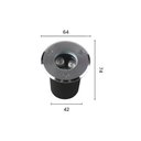 Ver imagem 2 de Embutido de Solo Led Astraled Es-6901 3w Bivolt Prata 3000k Luz Amarela 3000k Luz Amarela Es-6901
