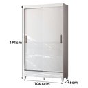 Ver imagem 5 de Guarda Roupa Solteiro com Cômoda Havana Master 2 Portas de Correr 4 Gavetas MDP Branco Brilho