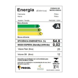 Micro-ondas Philco 25l Limpa Fácil Pmo28e 1100w 220v - 2