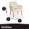 Poltrona para Sala Cadeira Reforçada Confortável Suede - 6