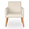 Poltrona para Sala Cadeira Reforçada Confortável Suede - 4