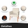 Poltrona para Sala Cadeira Reforçada Confortável Suede - 3