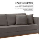 Ver imagem 5 de Sofá Living 3 Lugares Linho 214cm Paris