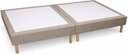 Ver imagem 1 de Cama Box Solteiro Dobrável Linho Bege 188x88x28,5 com Pés de Madeira