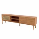 Ver imagem 2 de Tb311 Rack Tela 220cm C/ 2 Gavetas e Porta Correr - Freijo Moveis Dalla Costa Ltda