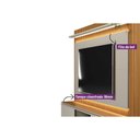 Ver imagem 6 de Estante P/ Sala até 75 Pol Guararapes C/ 2 Portas e Led 215x191cm Nature/off White - Linea Brasil