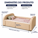 Ver imagem 3 de Cama Baby Infantil Estofada Berço Montessoriana para Crianças Bebe