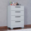 Ver imagem 1 de Cômoda 4 Gavetas Branco - Poquema