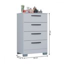 Ver imagem 3 de Cômoda 4 Gavetas Branco - Poquema