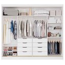 Ver imagem 3 de Guarda Roupa Florença Panan com 2 Portas de Correr e Espelho - Branco