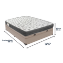 Ver imagem 3 de Cama Box Baú e Colchão Iso100 Espuma D33 Viúvo Ortobom: Bege