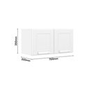 Ver imagem 2 de Armário Aéreo Multiuso 8191 70cm 2 Portas MDF MDP Aço Branco Bertolini