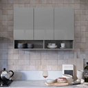 Ver imagem 4 de Armário Aéreo 3 Portas Milão Suspenso para Quarto Cozinha Sala Rede Móveis