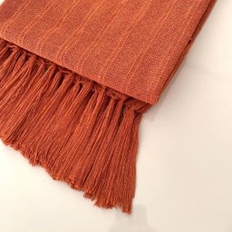 Kit com 2 Mantas Quadriculada para Sofá e Camas Verde Oliva e Terracota Xale 1,20x1,80 M Artesanato - 5