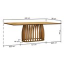 Ver imagem 2 de Mesa de Jantar Armonia Base Retangular - Amêndoa - Tampo Retangular 220x90cm Cinamomo