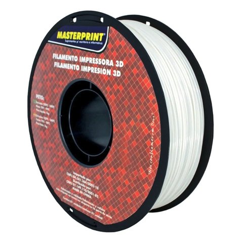 Filamento 3d - Petg Branco - Rolo 1kg (1.75mm)