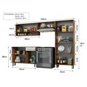Ver imagem 5 de Armário Cozinha Estrela 9 Portas 1 Gav C/ Balcão Castanho/off White