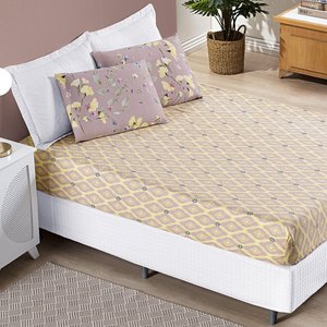 Jogo Lençol Casal 3 peças Bouti Estampado:Lavanda