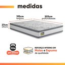 Ver imagem 3 de Colchão King Molas Ensacadas D33 Double Face 193x203x27cm Hellen