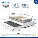 Ver imagem 7 de Cama Box Baú com Colchão de Molas Ensacadas Double Face Pillow Euro Alfa Probel + Auxiliar