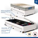 Ver mais imagens de Cama Box Baú com Colchão de Molas Ensacadas Double Face Pillow Euro Alfa Probel + Auxiliar