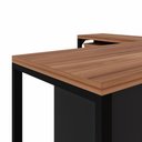 Ver imagem 6 de Mesa de Escritório em L 170 cm X 160 cm 40mm Pés Metal com Gaveteiro F5 Office Cor:Nogal com Preto
