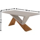 Ver imagem 3 de Conjunto Mesa de Jantar 180cm com 6 Cadeiras Estofadas Multimóveis Crrft-CON039 Madeirado/Off White